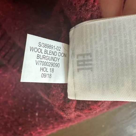 Banana Republic men’s burgundy merino blend raglan crewneck sweater size L - Picture 7 of 7